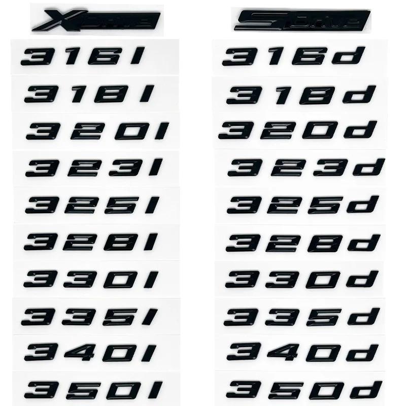 Car 3D ABS Letters Suitcase Logo Badge Emblem Stickers Sticker For BMW 3 Series 320d 325d 328d 330d 335d E46 E90 E9