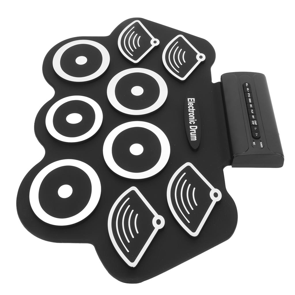 Электронная ударная установка Roll Up Practice Pad Midi Kit с педалями и палочками в подарок для детей 100?Вилка 240 В, США