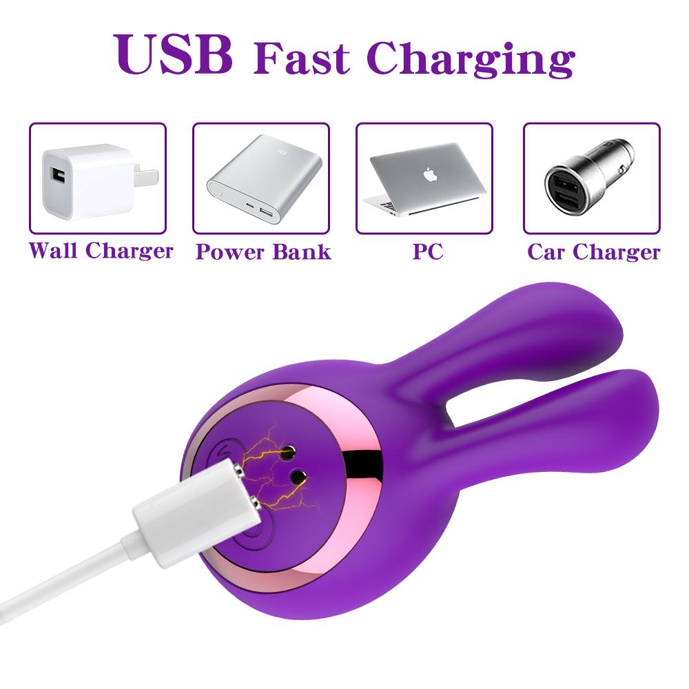 Вибратор для сосания сосков Милый кролик Секс-игрушки для женщины 8 режимов Стимулятор клитора Точечный лижущий массажер Женский мастурбатор