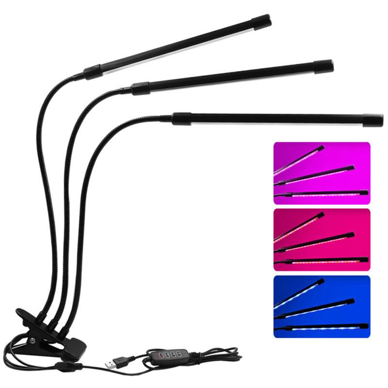 20 светодиодных ламп для выращивания комнатных растений, полный спектр, автоматическое включение и выключение, таймер 3/6/12 часов, 9 регулируемой яркости