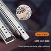 53'' Heavy-Duty Steel Ball Drawer Rail: Wide, Thickened, Three-Section, Upgraded Load-Bearing for RV Stairs & Kitchen Cabinets