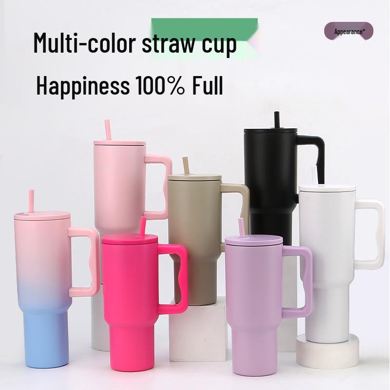 Large Capacity 30oz/40oz Ice Buster Cup - 304 Stainless Steel Outdoor Straw Cup for Car