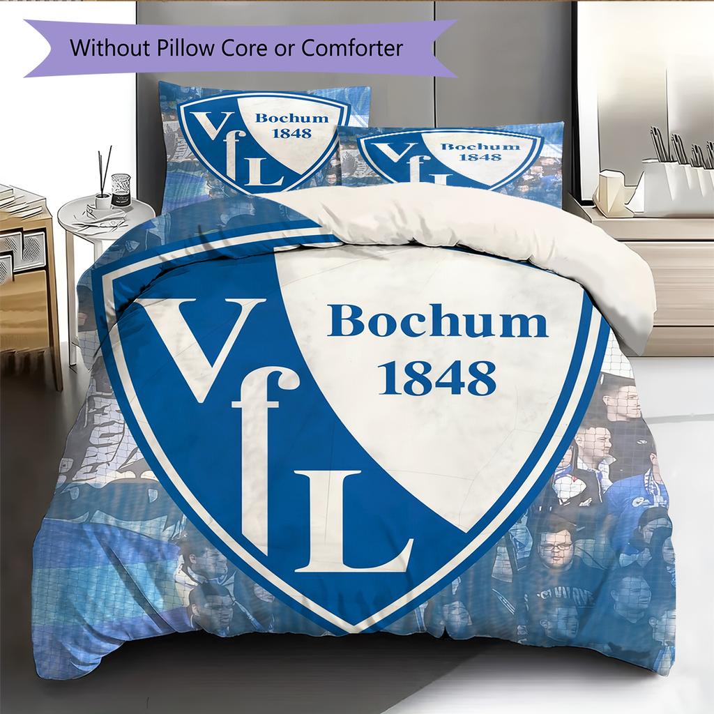 Bochum Pattern Bedding Home Decoration Birthday Gift (1 * duvet cover + 2 * pillowcase, without core)