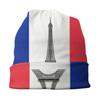 Шапки с флагом Франции Skullies, шапки для женщин унисекс, уличная зимняя теплая вязаная шапка для взрослых, французские шапки с Эйфелевой шляпой La Tour