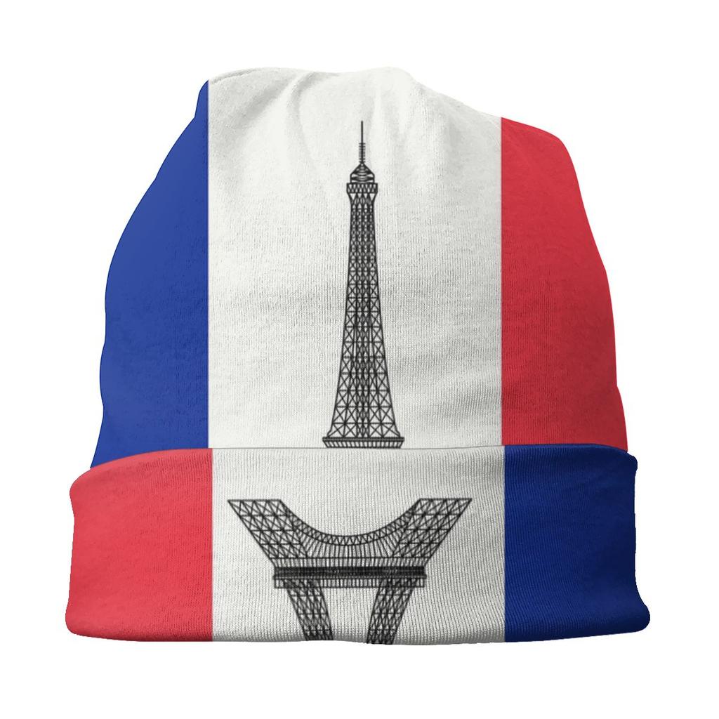 Шапки с флагом Франции Skullies, шапки для женщин унисекс, уличная зимняя теплая вязаная шапка для взрослых, французские шапки с Эйфелевой шляпой La Tour