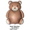 Cute Matte Frosted Teddy Bear & Rainbow Aluminum Balloons for Kids' First Birthday Decorations
