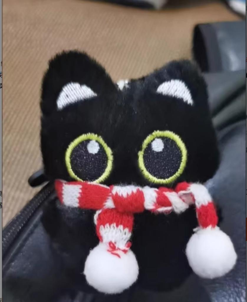 10cm Black Cat Plush Toy – Soft Mini Stuffed Animal Doll, Cute Pendant Pillow for Kids Birthday Gifts & Keychain Decor