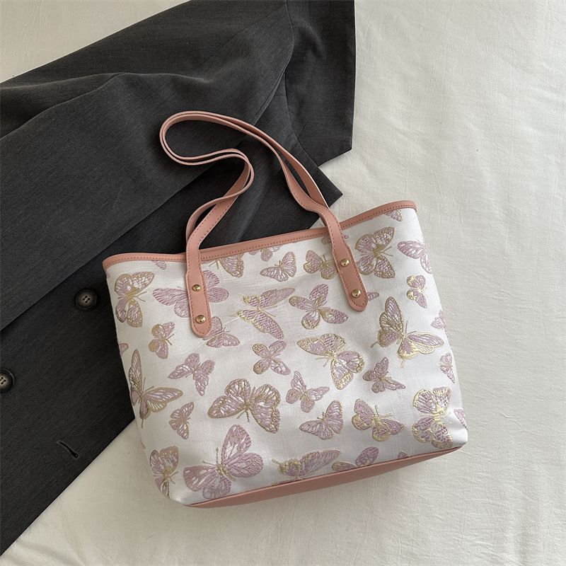 Сумка для поездок на работу женская, большой емкости, новая модная сумка через плечо Butterfly Hundred, повседневная сумка для поездок на работу в класс, женская сумка через плечо