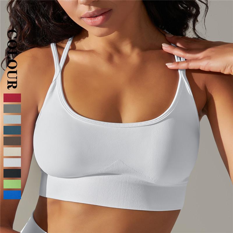 Auroth Stretch Yoga Bra Women Seamless Sports Bra Gym Fitness Vest Push Up Running Underwear Top
