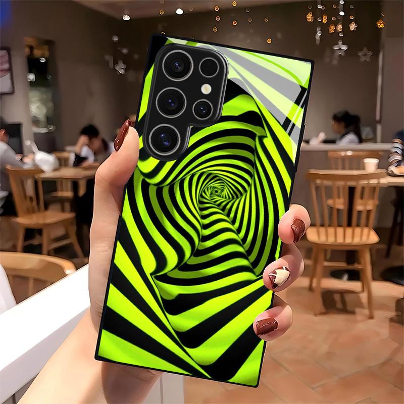 2D чехол для телефона с узором «Туннель видения» для Samsung S26 S25 S24 S23 S22 S21 S20 A56 A36 A16 - Стеклянная защитная крышка