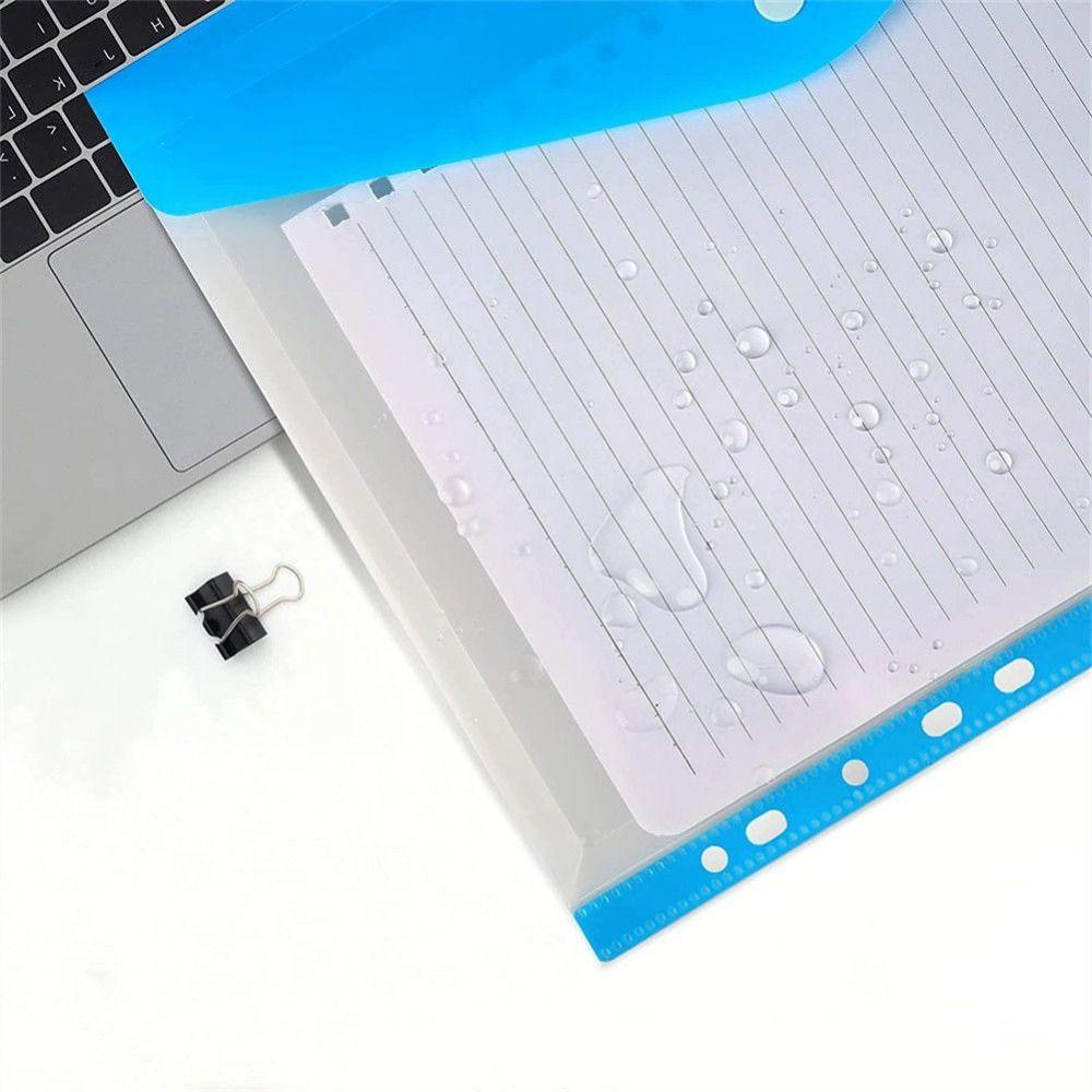 Transparent A4 Expandable Binder Pocket 11 Holes Files Envelope Bags Test Paper