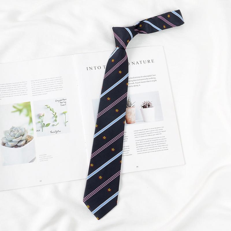 Лимонный Плед Галстук для Школьной Формы с Морской Солью - Ручная Работа в Японском Академическом Стиле для Мужчин и Женщин