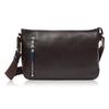 Shoulder Bag Leather Crossbody Simple B5 Storage Cowhide [Doubles] Men's Women's JPU-7465 (Dark Brown)