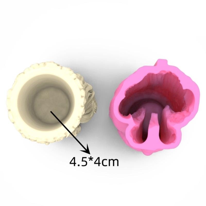Силиконовая форма для горшка из бетона 'Богиня' для суккулентов, Цветочный горшок, Формы для глины, Цемента, Гипса, DIY, Домашний Сад, Форма для цветочных горшков