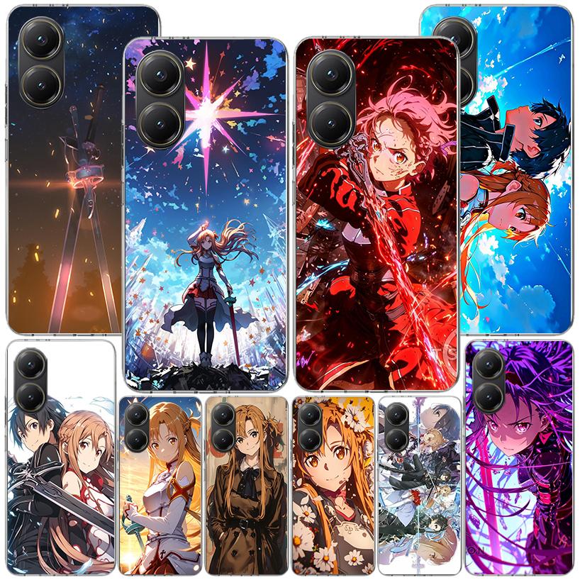Чехол для телефона Anime Sword Art Online SAO для Xiaomi Poco X7 X6 X5 Pro F7 Ultra Redmi 15C 15 13C 13 12C 12 10 10A 10C 9 9A 9C 9T Cov