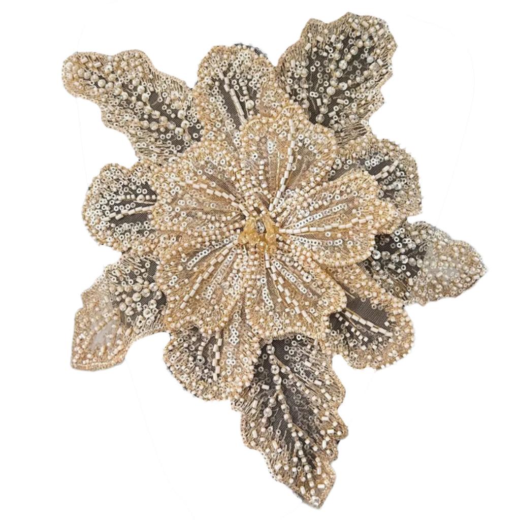 Eye-Catching Sequins Flower Applique for Clothes Hat Sewing Patches DIY Scarf Wedding Dress Decors Accessories
