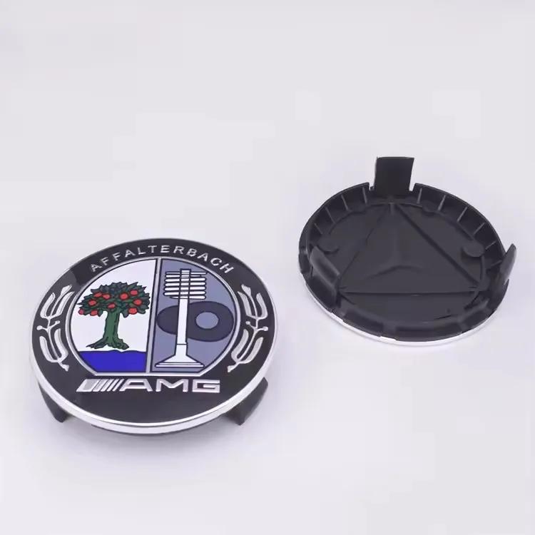 4Pcs 75mm Brabus Logo Car Emblem Wheel Center Hub Cap Accessories AMG Apple For Mercedes Benz W204 GLA GLC CLA W205 W203 W206