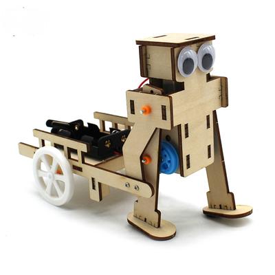 STEM Сделай сам Деревянная модель Робота-Пожирателя Монет Научно-образовательный Эксперимент Набор для сборки Обучающий Проект для Детей