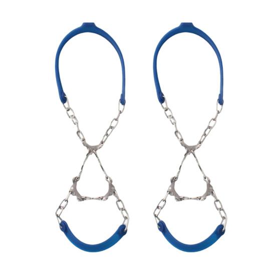 2 шт. Кошки для обуви Ледоступы Шипы для сцепления Снежные накладки Противоскользящие 6 металлических шипов Легко надеваемые кошки для ботинок Обувь Пеший туризм Альпинизм