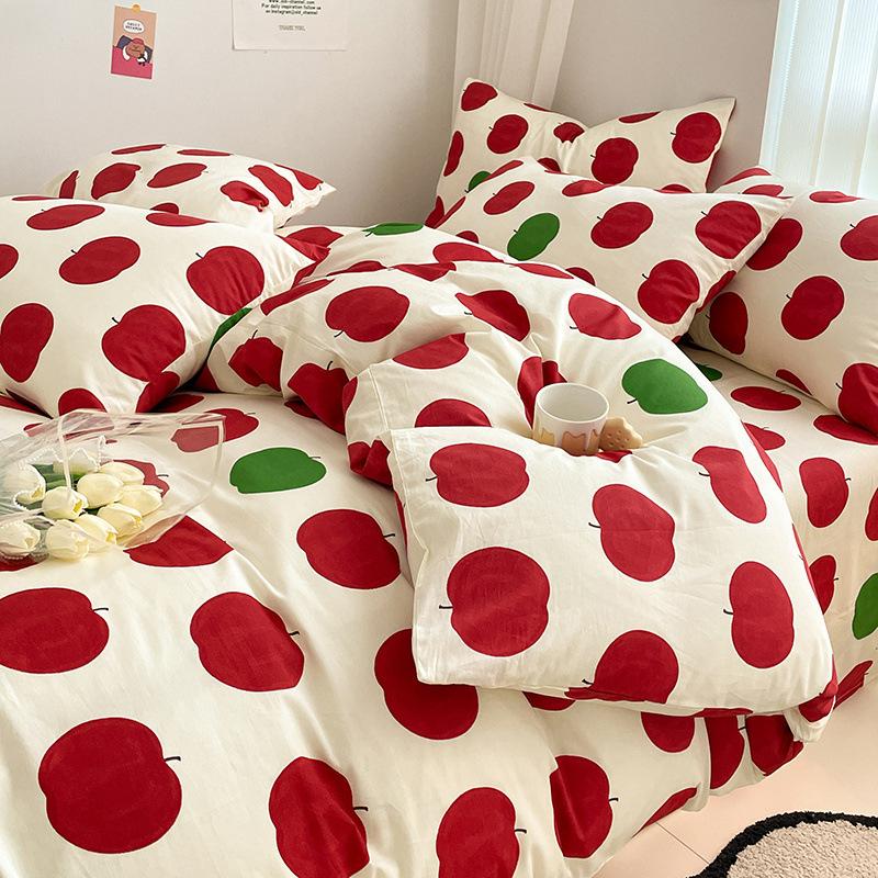 Комплект простыней из чистого хлопка, комплект простыней, постельное белье, пододеяльник для студенческого общежития из чистого хлопка, пододеяльник из трех предметов