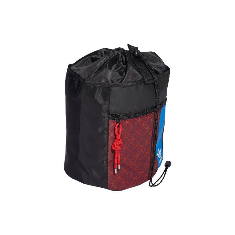 Adidas Trefoil Red And Blue Drawstring Polyester Backpack Unisex Backpacks Black HI1025
