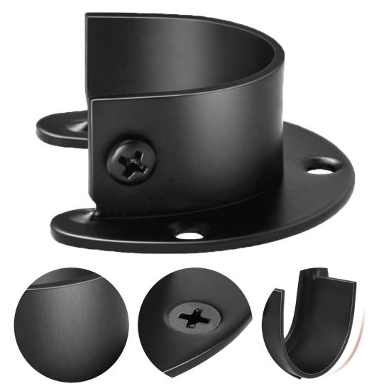 1/4/8 шт. Держатели для гардеробной штанги из нержавеющей стали, высокая грузоподъемность, простая установка, сверхпрочные металлические держатели для штанги, кронштейны для поддержки шторной штанги