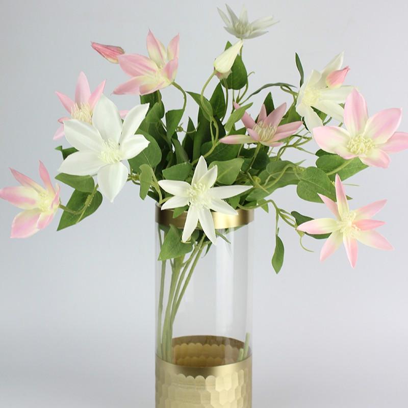 Искусственные цветы Искусственные 3 ветки лотоса Свадебные имитационные цветы Домашний сад Искусственные цветы Стол для улицы В помещении Украшения для свадебного дома