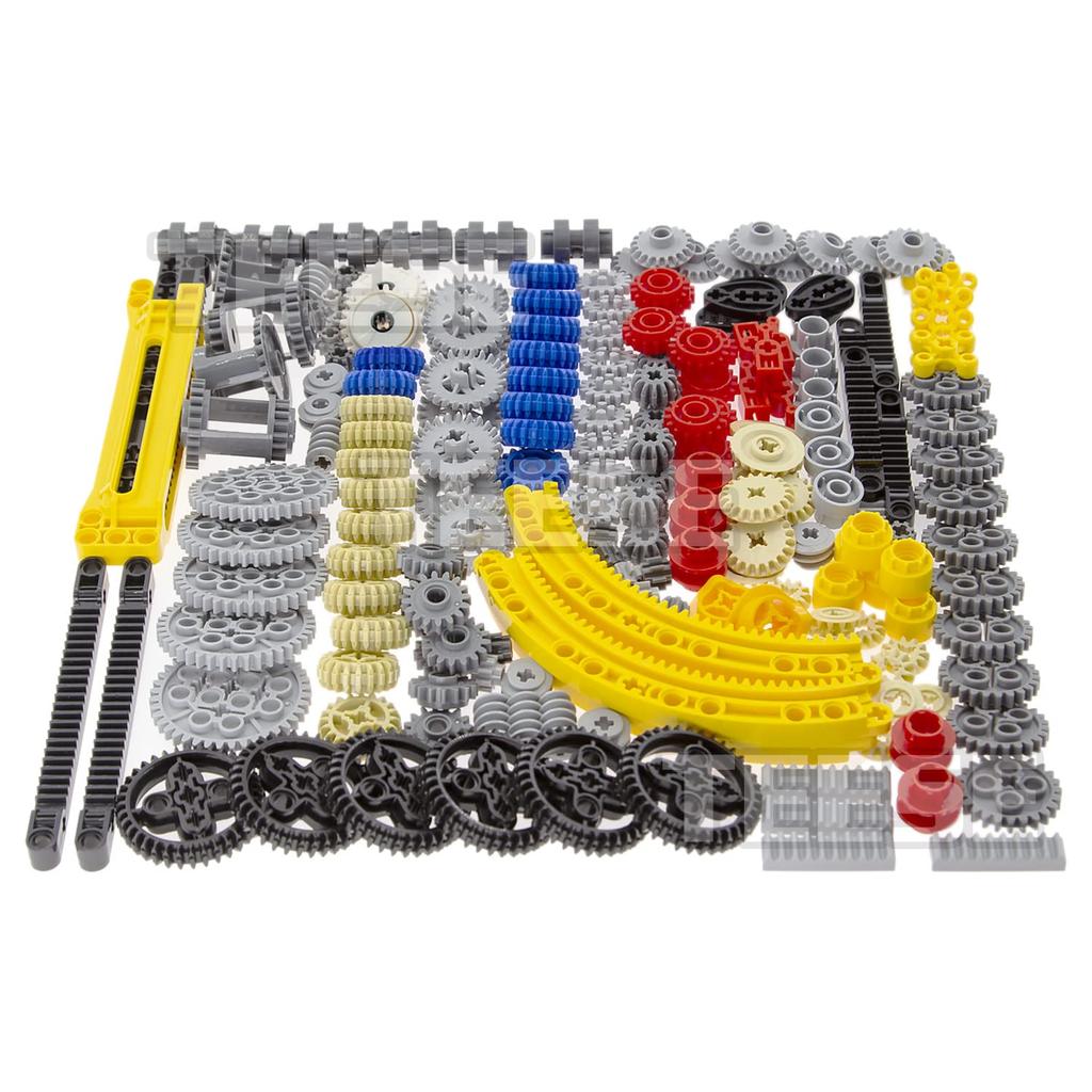TEESE 233-Piece Technic - Lego Compatible Parts, Technic Gears, Axles, Pins, Wheel Absorbers, Shock Differential Tire Tracks for Technic Projects
