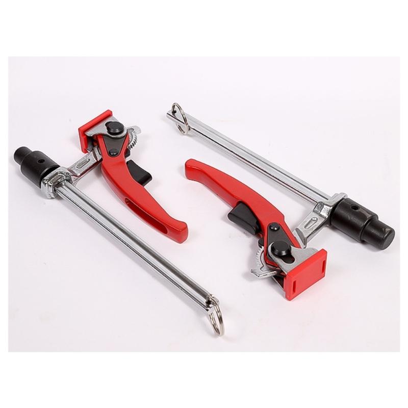 2Pcs Desktop Quick Acting Hold Down Clamp Universal Adjustable Fixed Clip Ratcheting Table Clamp Easy to Install