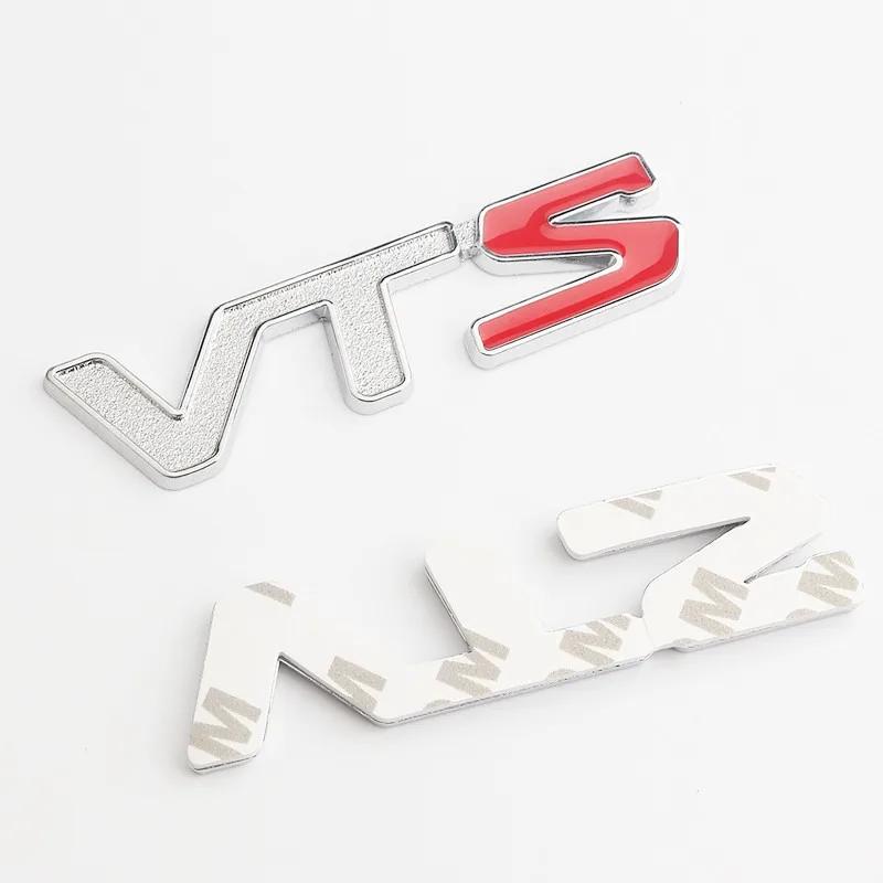 3D Metal VTS Logo Rear Trunk Side Fender Emblem Badge Sticker Decals For Citroen C3 Aircross C4 Picasso Cactus C1 Accessories