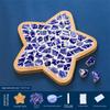 Chinese Style Blue White Porcelain Coaster Material Kit Heat-resistant Cup Mat  Dinning Table