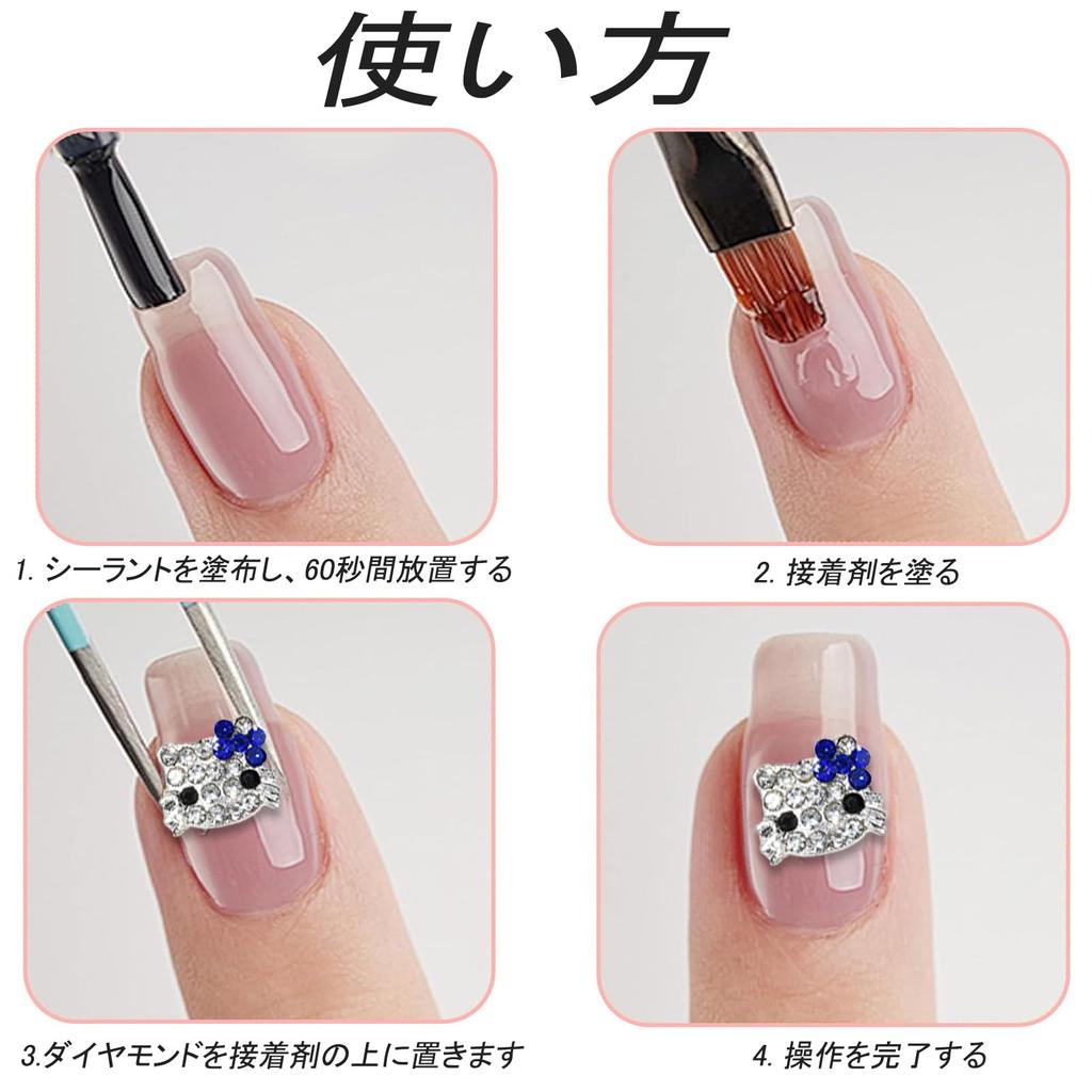 Части ногтей 60 штук, детали для украшения ногтей 6 цветов по 10 штук в каждом, 3D-мультяшное украшение для ногтей, 3D-принадлежности для ногтей, милые детали ручной работы