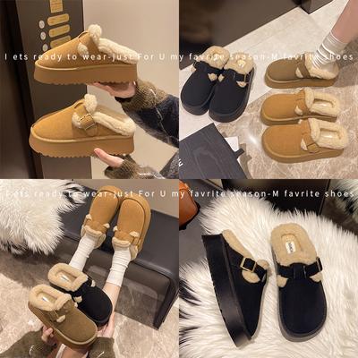 Новые зимние женские теплые замшевые кожаные ленивые мокасины женские женские плоские ботинки на платформе Bottine Botas Mujer Shoes