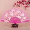 Rose Lace Folding Fan with Tassel Vintage Wedding Dance Performance Photo Props Portable Summer Hand Held Fan Party Supplies Gift