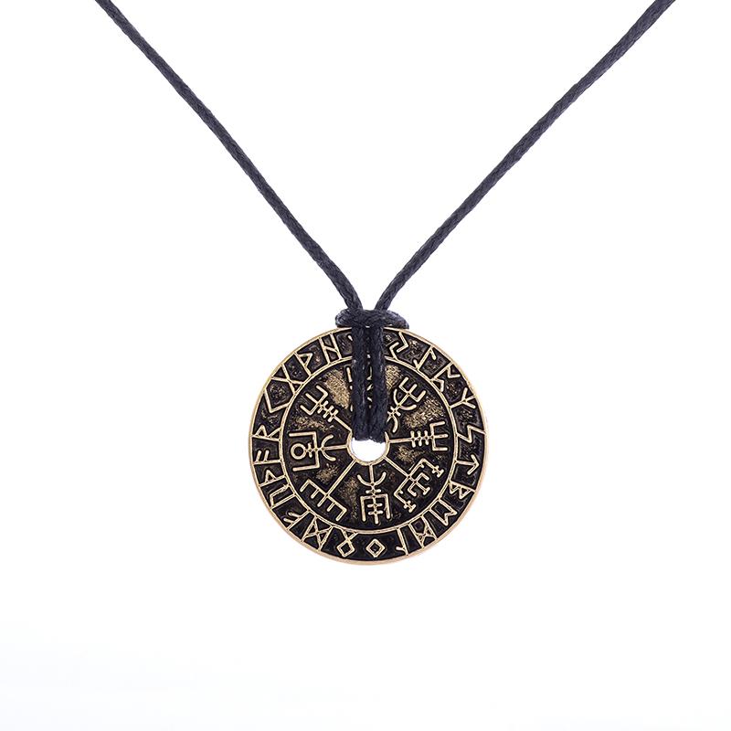 Ожерелье с руной компас для мужчин, винтажное высококачественное кулон-амулет, вечерние ювелирные изделия, подарок