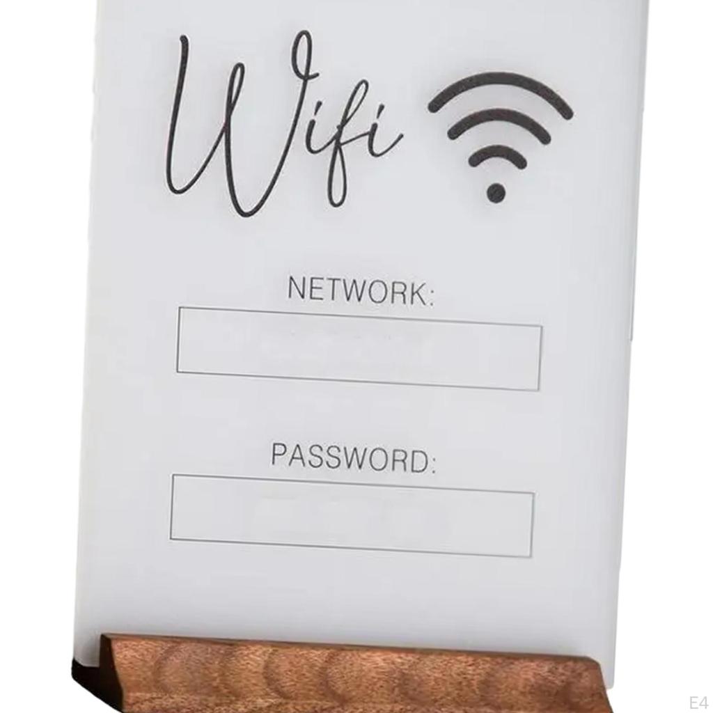 Доска с паролем WiFi, акриловая, многоразовая, держатель для дисплея, центральное украшение для гостей