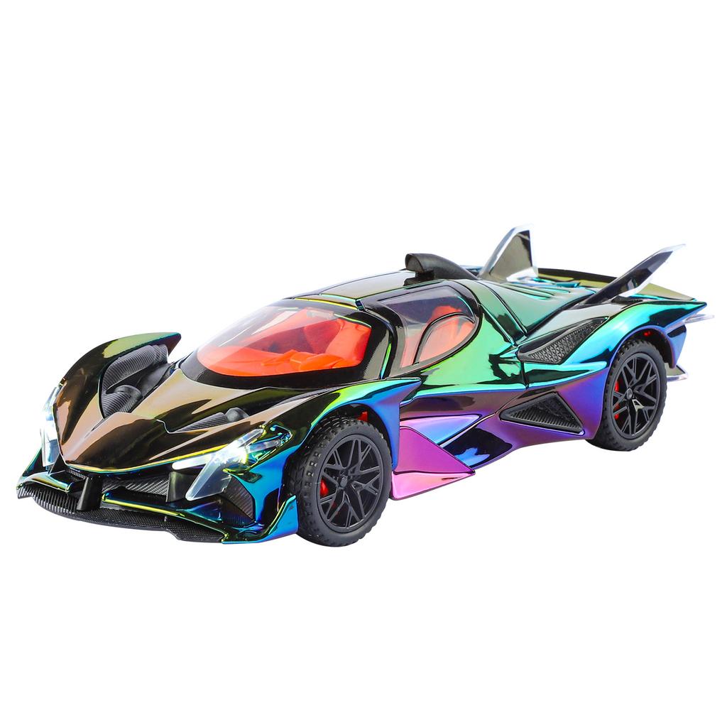 Симуляция 1/32 Apollo EVO Гальванизированная Сплавная Модель Автомобиля Разноцветные Спортивные Автомобили Украшения Звук и Свет Оттяжка Детские Игрушки