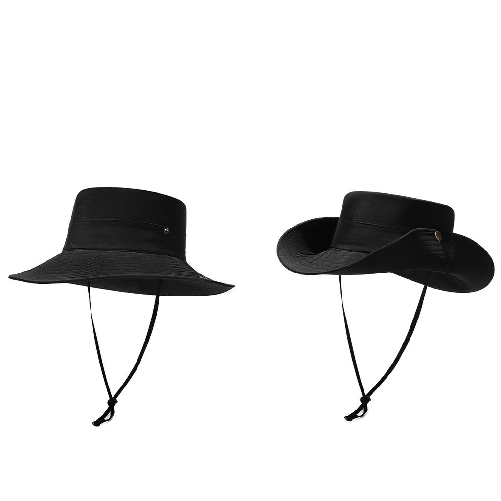 Plain Quick-Dry Fisherman Hat Outdoor Mountaineering Hat Travel Sun Protection Hat Summer Sunshade Hat Large Brim Sun Hat Cross-