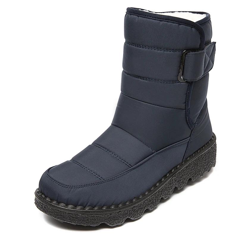 Женские ботинки Легкие зимние ботинки для зимы Женские элегантные зимние ботинки на каблуке Меховая платформа Женская зимняя обувь