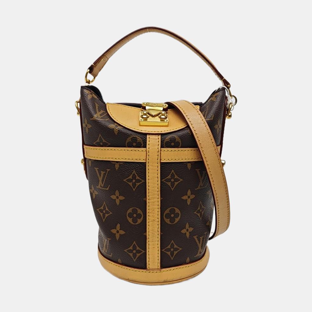 [Pre-Owned] Duffle Classic Monogram S-Lock Detachable Shoulder Strap Coated Canvas Leather - Fair #9ARP4