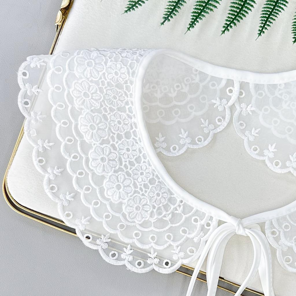 Весенне-осенняя вышивка кружево большой воротник декоративная рубашка одежда ложный воротник кружево ажурное кружево маленькая шаль лепестковый воротник