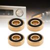 4pcs Brass Cutting Board Feet with Anti Slip Rubber Screws Kit Noise Reducing Speaker Isolation Pads for Kitchen HiFi Amplifier  