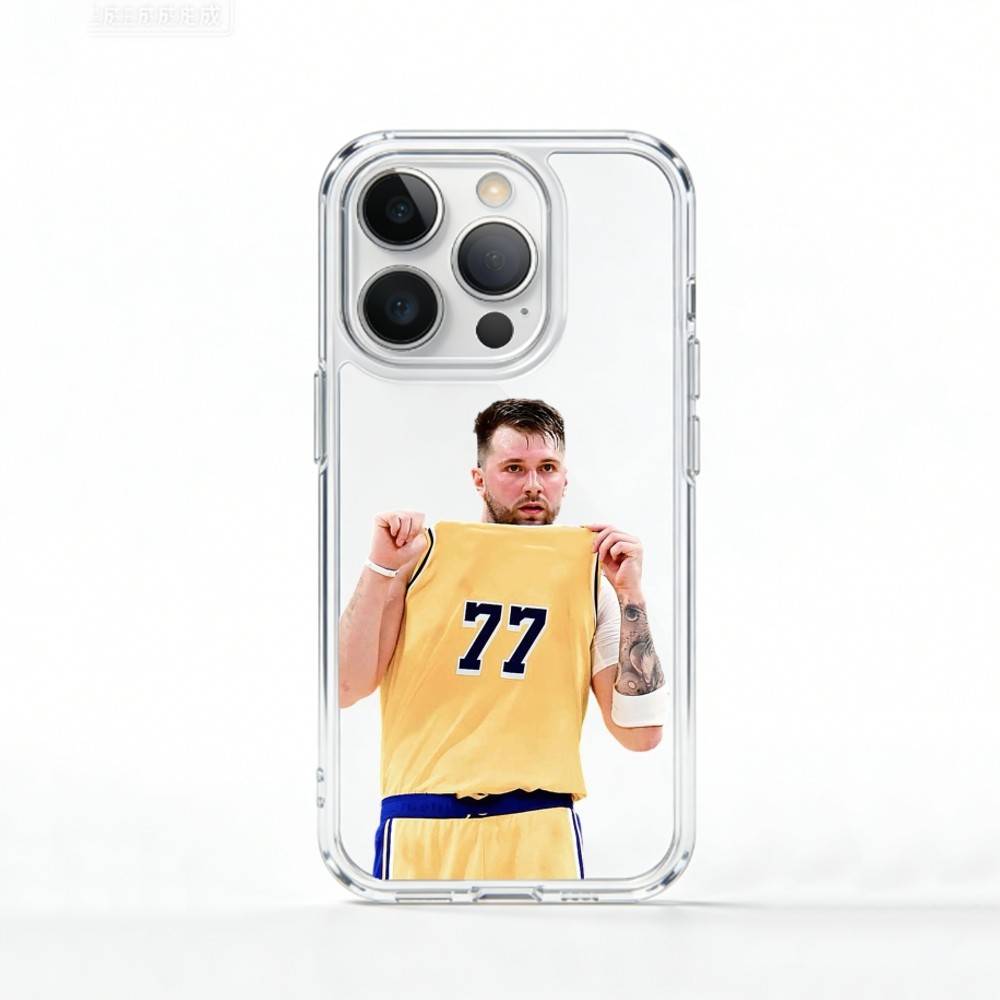 Баскетбол Лука Дончич 77 Чехол для телефона для iPhone 17 16 15 14 13 12 11 Mini Pro Max Plus Прозрачная крышка