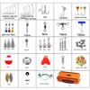 Набор рыболовных аксессуаров, 343 шт., включая коробку для снастей, рыболовные крючки, грузила, джиг-головки, вертлюги для ствола