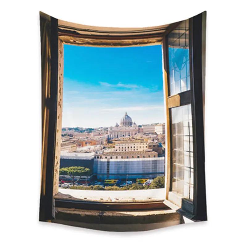 Гобелен для гостиной, фоновая роспись, пляжный коврик, украшение для дома, простой и свежий персонаж, настенный