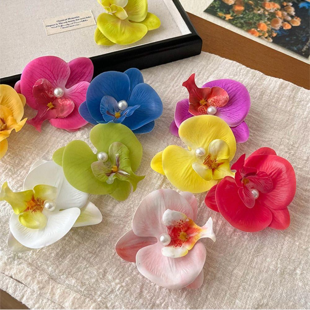 Pearl Orchid Flower Hairpin Butterfly Orchid Girl Hair Clip Sweet Flower Hair Clip Girl