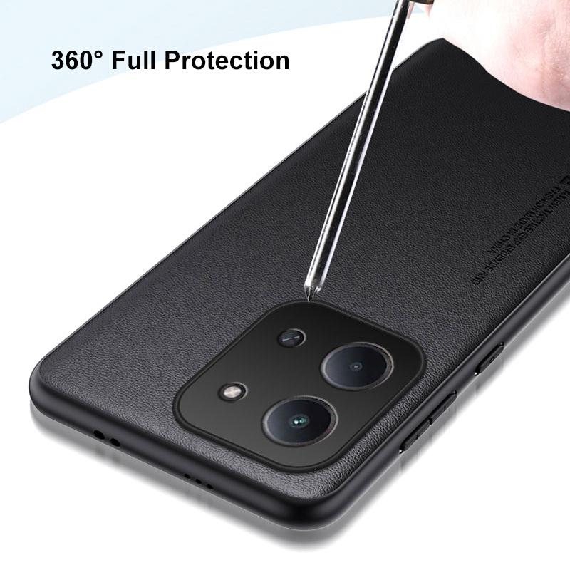 Роскошный чехол из искусственной кожи для Xiaomi Redmi 15C 4G Redmi15C Задняя крышка ТПУ Силикон Полная защита Чехол для телефона для Poco C85 PocoC85