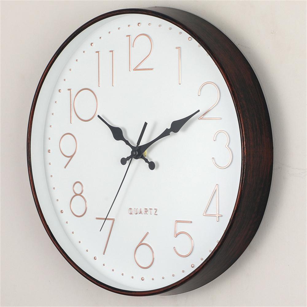 Pink / Yellow / Blue / Red / Black Simple Style Wall Clock 12in Circular Wall Watch Silent Quartz Wall Clock For Indoor Decor