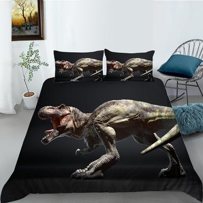3D Динозавр Цифровая Печать Удобное Полиэстеровое Постельное Белье Набор из Двух или Трех Предметов