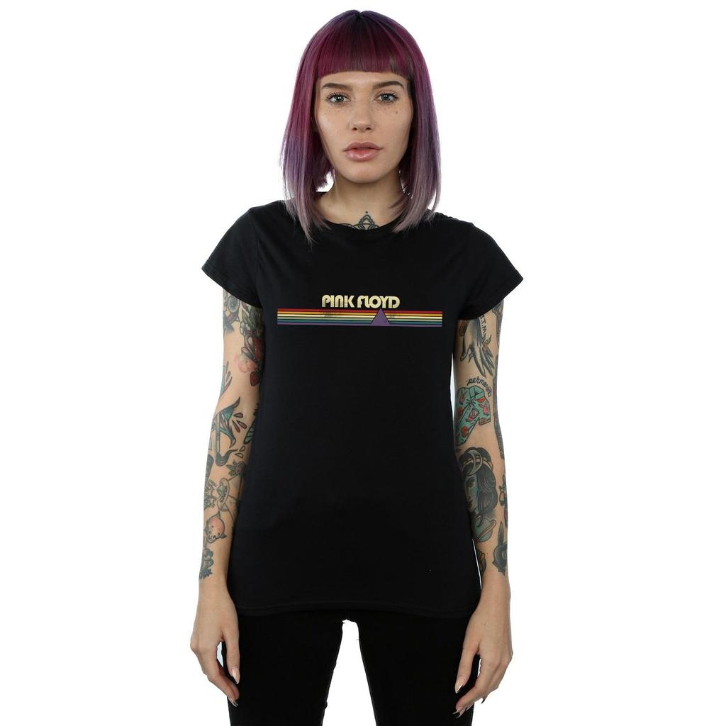 Pink Floyd Womens/Ladies Prism Retro Stripes Cotton T-Shirt
